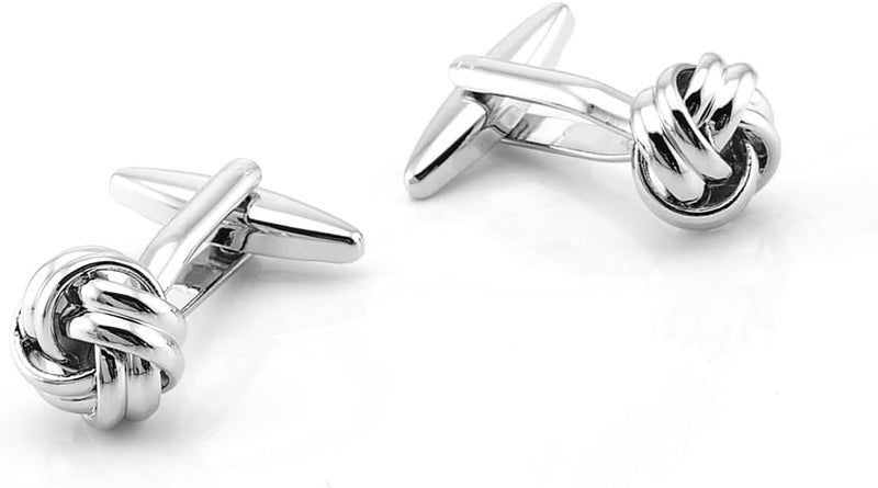 Jonwo Knot Cufflinks in Gift Box Cuff Links for Men Lady Daily Wear Business Wedding Party Tuxedo Shirt Birthday Gift - Image 5